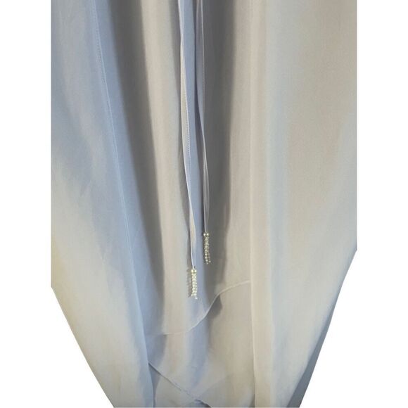 Cabernet Womens White V-Neck Sleeveless Asymmetrical Hem Dress With Robe Size XL - Picture 4 of 16